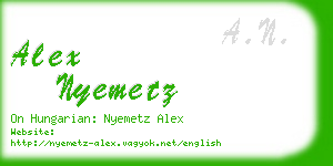 alex nyemetz business card